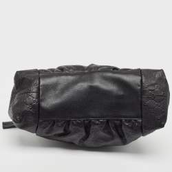 Pre Owned Gucci Black Guccissima Leather Hysteria Tote