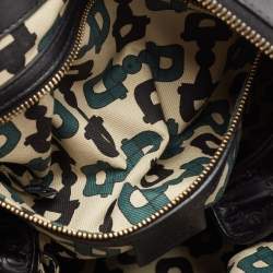 Pre Owned Gucci Black Guccissima Leather Hysteria Tote