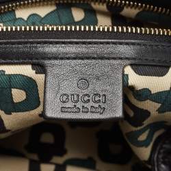 Pre Owned Gucci Black Guccissima Leather Hysteria Tote