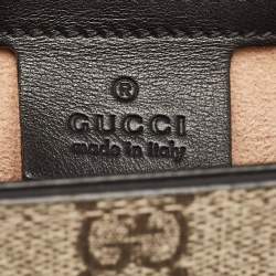 Pre Owned Gucci Tricolor GG Supreme Canvas and Leather Medium Padlock Shoulder Bag