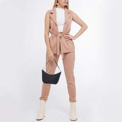 Pre Owned Gucci Black GG Canvas and Leather Pochette