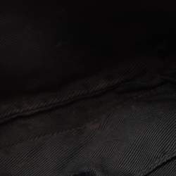 Pre Owned Gucci Black GG Canvas and Leather Pochette