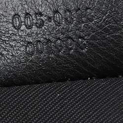 Pre Owned Gucci Black GG Canvas and Leather Pochette