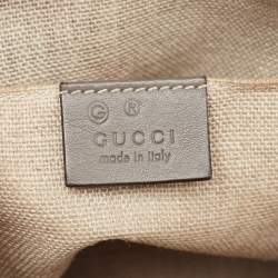 Pre Owned Gucci Grey Microguccissima Leather Mini Dome Bag