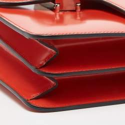Gucci Orange Patent Leather Small Interlocking G Crossbody Bag