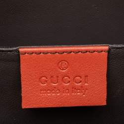 Gucci Orange Patent Leather Small Interlocking G Crossbody Bag