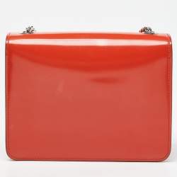 Gucci Orange Patent Leather Small Interlocking G Crossbody Bag