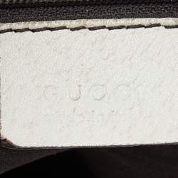 Gucci Beige/Cream GG Canvas and Leather Small Abbey D Ring Hobo 