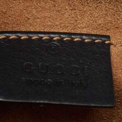 Pre Owned Gucci Black Leather Small Padlock Shoulder Bag