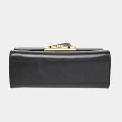 Pre Owned Gucci Black Leather Small Padlock Shoulder Bag