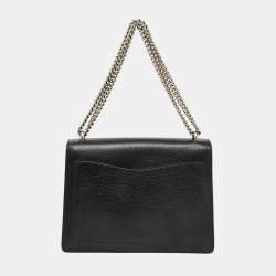 Pre Owned Gucci Black Leather Medium Dionysus Shoulder Bag