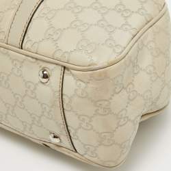 Pre Owned Gucci Beige Guccisima Leather Medium GG Twins Tote