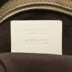 Pre Owned Gucci Beige Guccisima Leather Medium GG Twins Tote