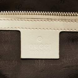 Pre Owned Gucci Beige Guccisima Leather Medium GG Twins Tote