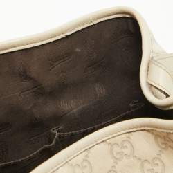 Pre Owned Gucci Beige Guccisima Leather Medium GG Twins Tote