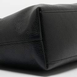 Pre Owned Gucci Black Leather GG Charm Tote