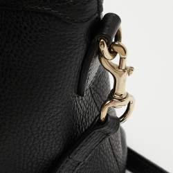 Pre Owned Gucci Black Leather GG Charm Tote