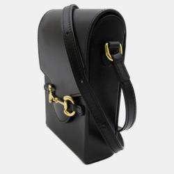 Gucci Black Leather Horsebit 1955 Mini Crossbody Bag