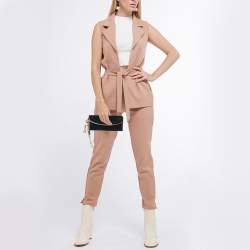 Pre Owned Gucci Black/Gold Suede Bamboo Wristlet Clutch