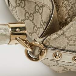 Pre Owned Gucci Gold Guccissima Leather Large Babouska Indy Hobo