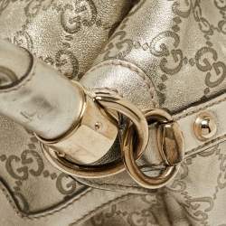 Pre Owned Gucci Gold Guccissima Leather Large Babouska Indy Hobo