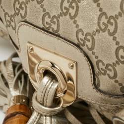 Pre Owned Gucci Gold Guccissima Leather Large Babouska Indy Hobo