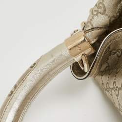 Pre Owned Gucci Gold Guccissima Leather Large Babouska Indy Hobo