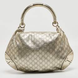 Pre Owned Gucci Gold Guccissima Leather Large Babouska Indy Hobo