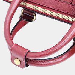 Gucci Red Leather Medium Savoy Duffle Bag 