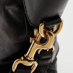 Pre Owned Gucci Black Leather Medium New Jackie Hobo