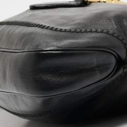Pre Owned Gucci Black Leather Medium New Jackie Hobo