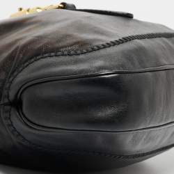 Pre Owned Gucci Black Leather Medium New Jackie Hobo