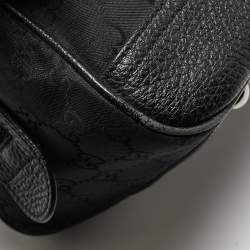 Pre Owned Gucci Black GG Nylon and Leather Princy Boston Bag