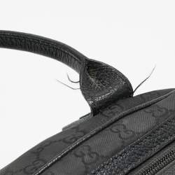 Pre Owned Gucci Black GG Nylon and Leather Princy Boston Bag