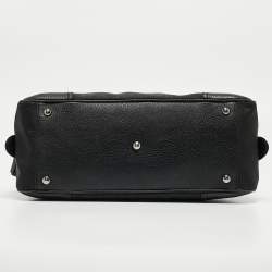 Pre Owned Gucci Black GG Nylon and Leather Princy Boston Bag