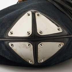 مملوكة مسبقًا Gucci Black GG Canvas and Leather Medium Babouska Indy Hobo