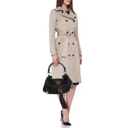 مملوكة مسبقًا Gucci Black GG Canvas and Leather Medium Babouska Indy Hobo