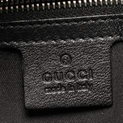مملوكة مسبقًا Gucci Black GG Canvas and Leather Medium Babouska Indy Hobo