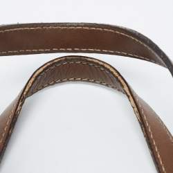 Pre Owned Gucci Brown/Beige GG Supreme Canvas and Leather Nice Dome Satchel