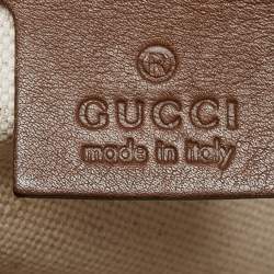 Pre Owned Gucci Brown/Beige GG Supreme Canvas and Leather Nice Dome Satchel