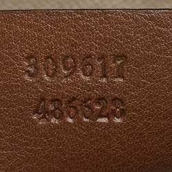 Pre Owned Gucci Brown/Beige GG Supreme Canvas and Leather Nice Dome Satchel