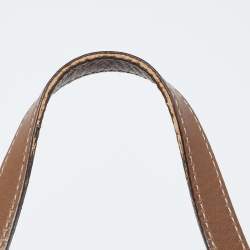 Pre Owned Gucci Brown/Beige GG Supreme Canvas and Leather Nice Dome Satchel