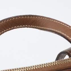 Pre Owned Gucci Brown/Beige GG Supreme Canvas and Leather Nice Dome Satchel