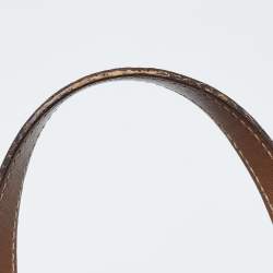 Pre Owned Gucci Brown/Beige GG Supreme Canvas and Leather Nice Dome Satchel