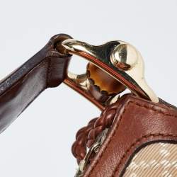 Gucci Brown/Beige Diamante Canvas and Leather Eva Hobo