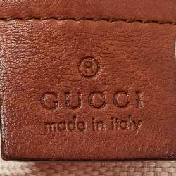 Gucci Brown/Beige Diamante Canvas and Leather Eva Hobo