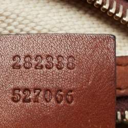 Gucci Brown/Beige Diamante Canvas and Leather Eva Hobo