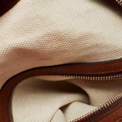 Gucci Brown/Beige Diamante Canvas and Leather Eva Hobo