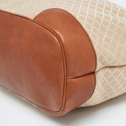 Gucci Brown/Beige Diamante Canvas and Leather Eva Hobo