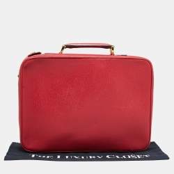 Gucci Red Leather Briefcase Bag